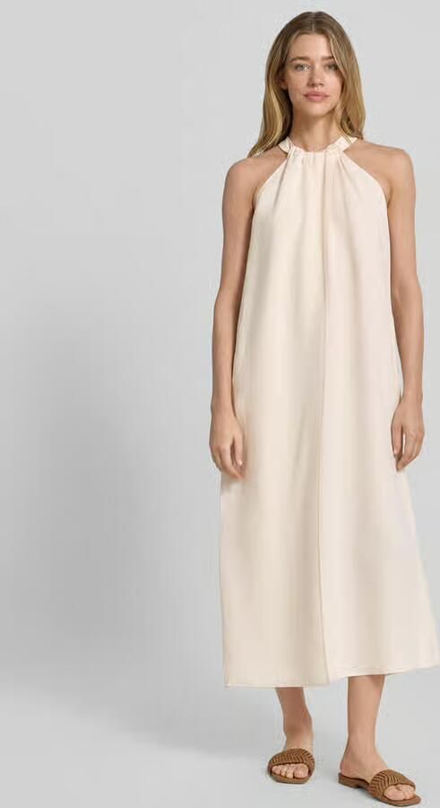 Someday. midi-jurk met linnen en plooien model 'Qelina' - Foto 2