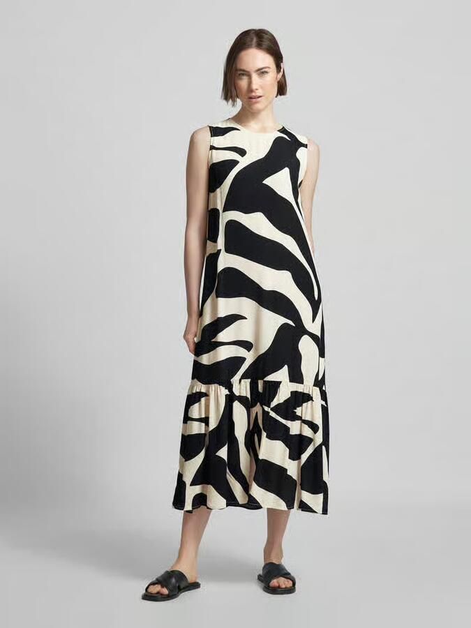 Someday. Midi-jurk met ronde hals model 'Quolly' - Foto 2