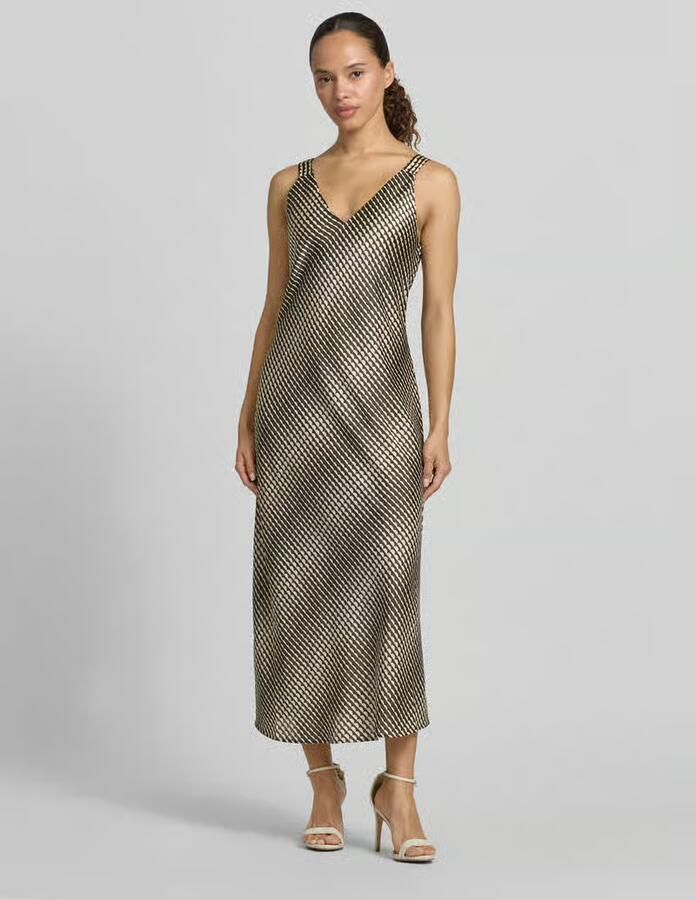Someday. midi-jurk met V-hals model 'Qova wave' - Foto 2