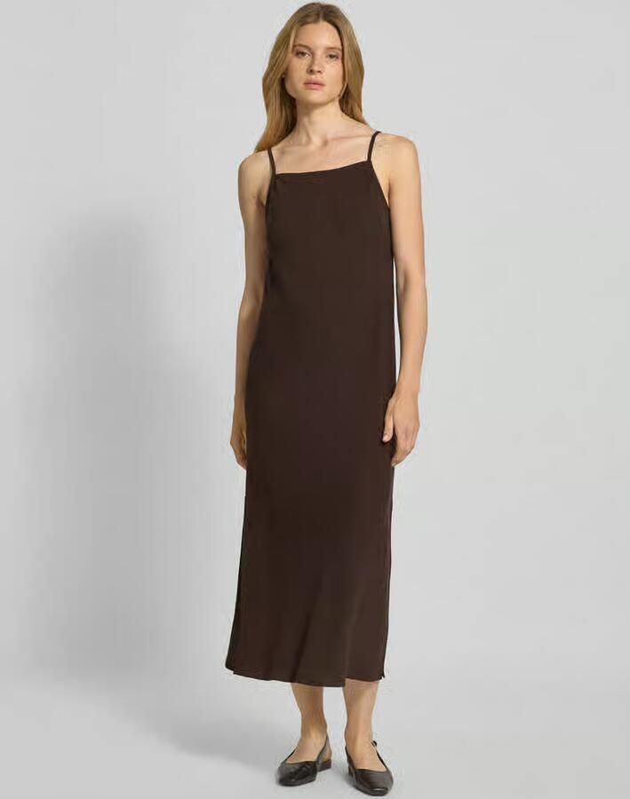 Someday. Midi-jurk met vierkante hals model 'Qualeza' - Foto 2