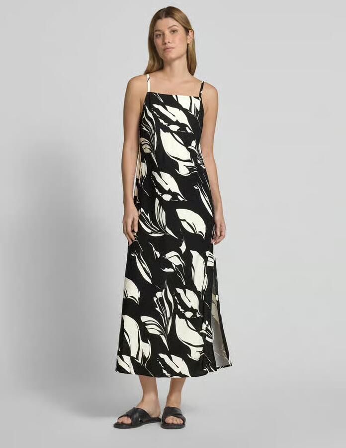 Someday. Midi-jurk van een mix van viscose en linnen model 'Qualeza' - Foto 2