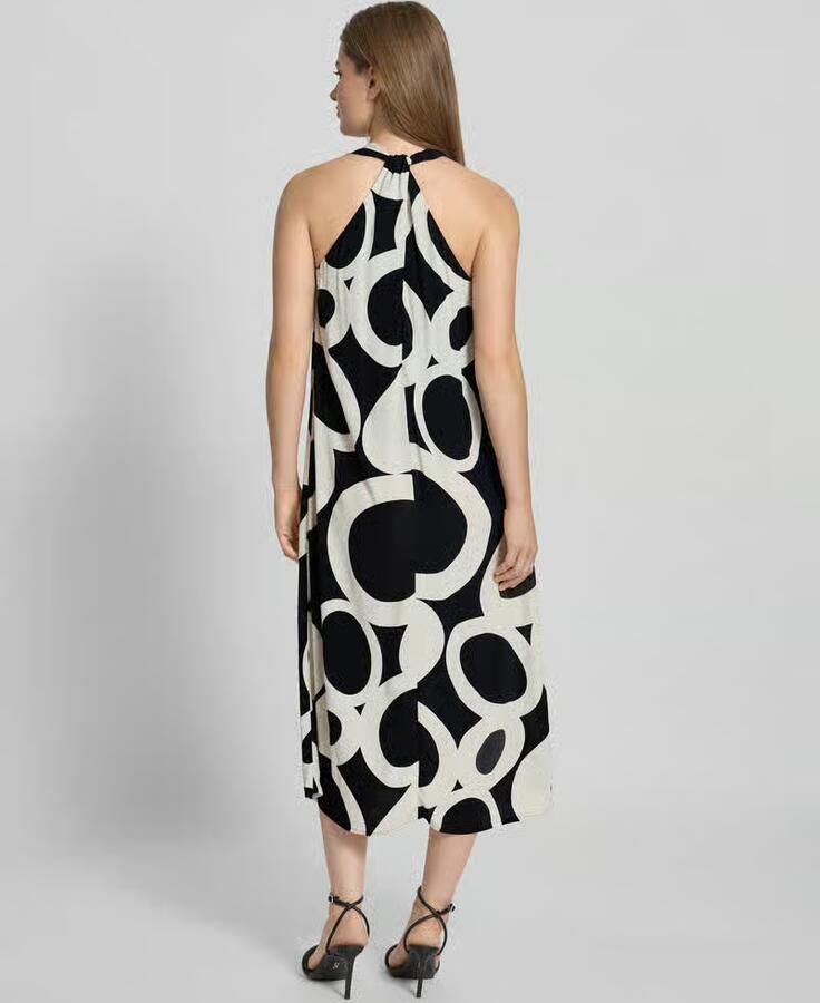 Someday. Midi-jurk van viscose met V-hals model 'Qedira print'