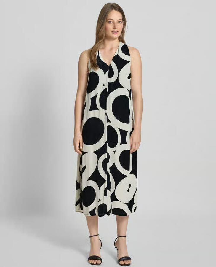 Someday. Midi-jurk van viscose met V-hals model 'Qedira print' - Foto 2