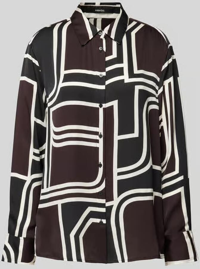 Someday. Overhemdblouse met knoopsluiting model 'Zirvea' - Foto 2