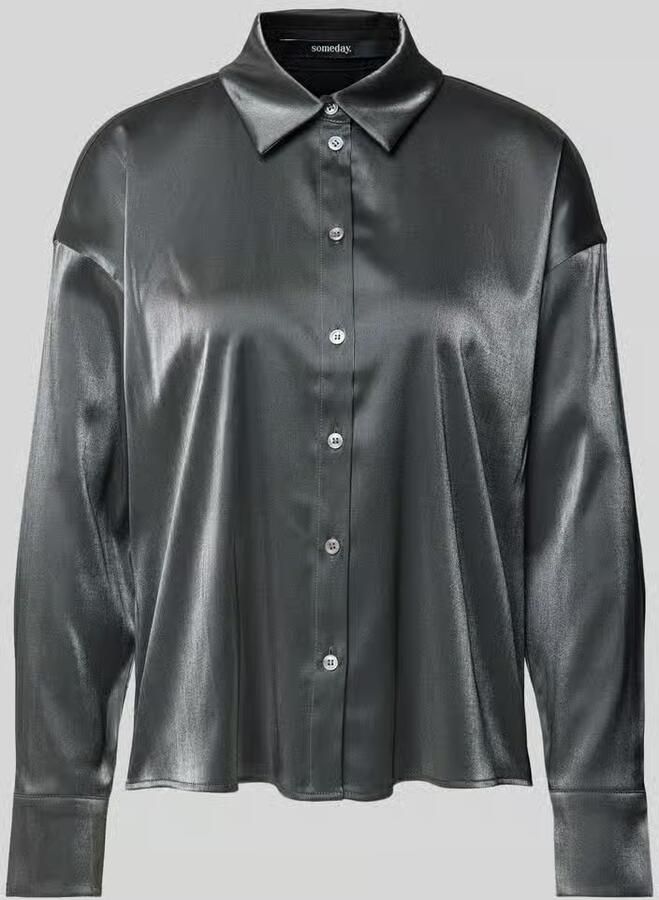 Someday. Overhemdblouse met knoopsluiting model 'Zolda' - Foto 2