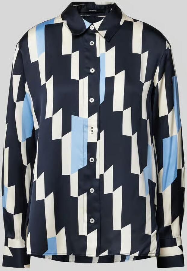 Someday. Regular fit blouse met doorknoopsluiting model 'Zinnova' - Foto 2