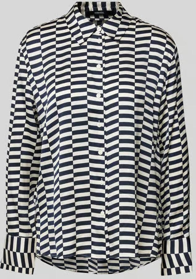 Someday. Regular fit blouse met doorknoopsluiting model 'Zphere' - Foto 2