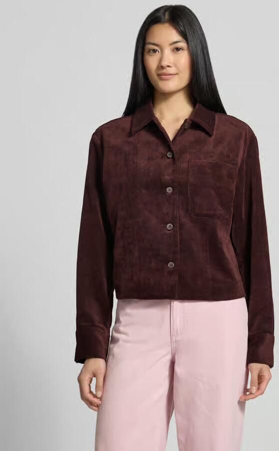 Someday. Regular fit corduroy blouse met stretch - Foto 2