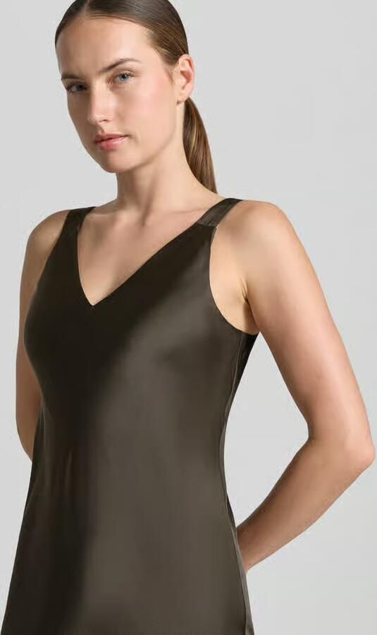 Someday. Regular fit midi-jurk met v-hals model 'Qova'