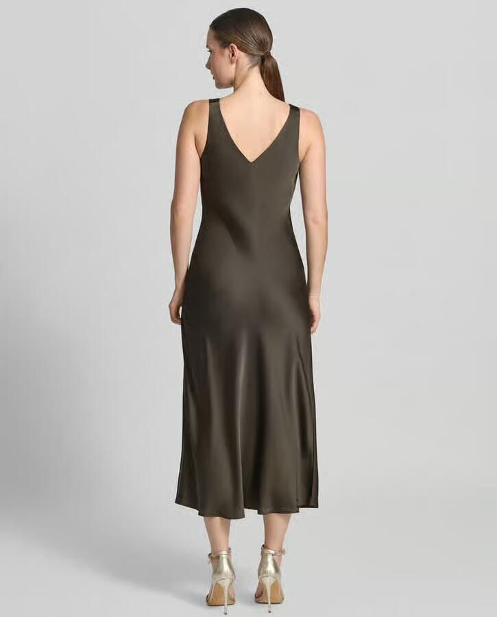 Someday. Regular fit midi-jurk met v-hals model 'Qova'