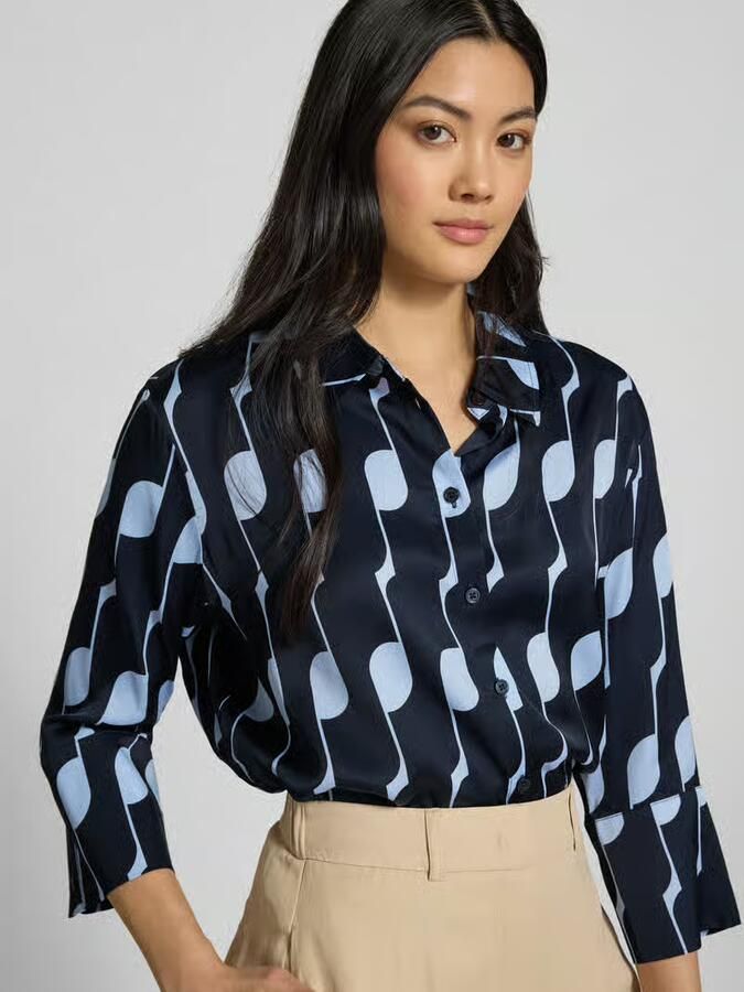 Someday Regular fit overhemdblouse met 3 4-mouwen model 'Zellie'