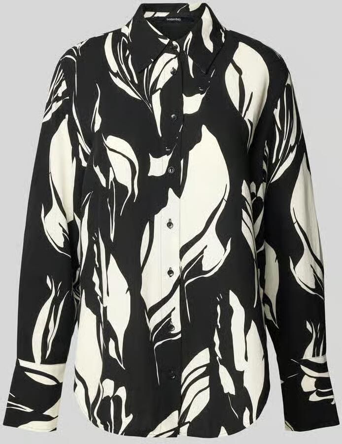 Someday. Regular fit overhemdblouse met manchetten model 'Zerlian' - Foto 2