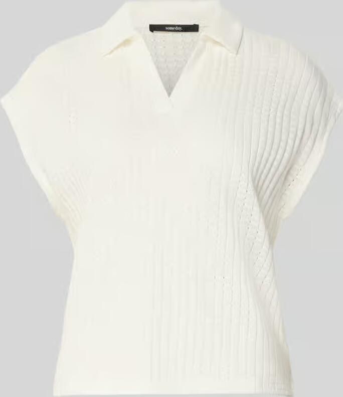 Someday. regular fit poloshirt met structuurpatroon model 'Kimena' - Foto 2