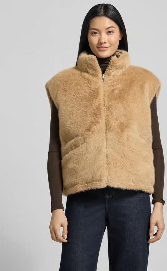 Someday. Relaxed fit gilet van imitatiebont model 'Vaari'