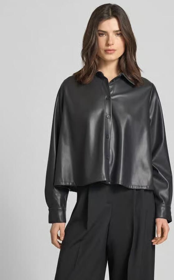 Someday. relaxed fit overhemdjack in lederlook model 'Zeather' - Foto 3