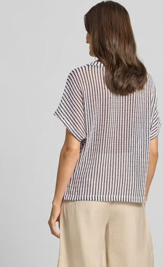 Someday. Relaxed fit T-shirt in gebreide look model 'Umila'