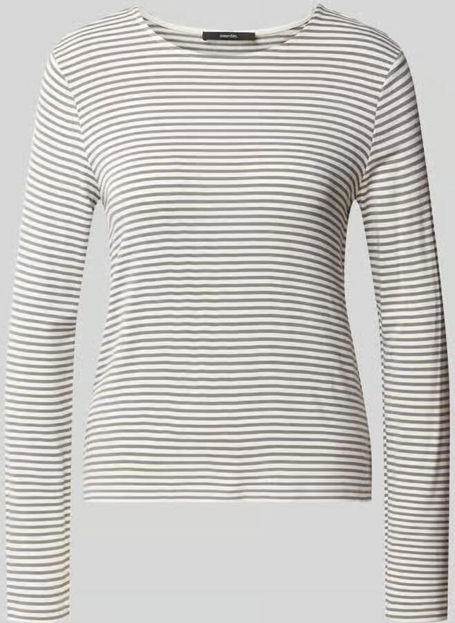 Someday. Shirt met lange mouwen van viscosemix met ronde hals model 'Kamaja'