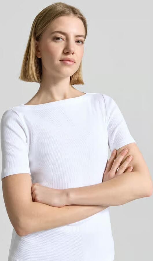 Someday. slim fit T-shirt met structuurpatroon model 'Klenja'
