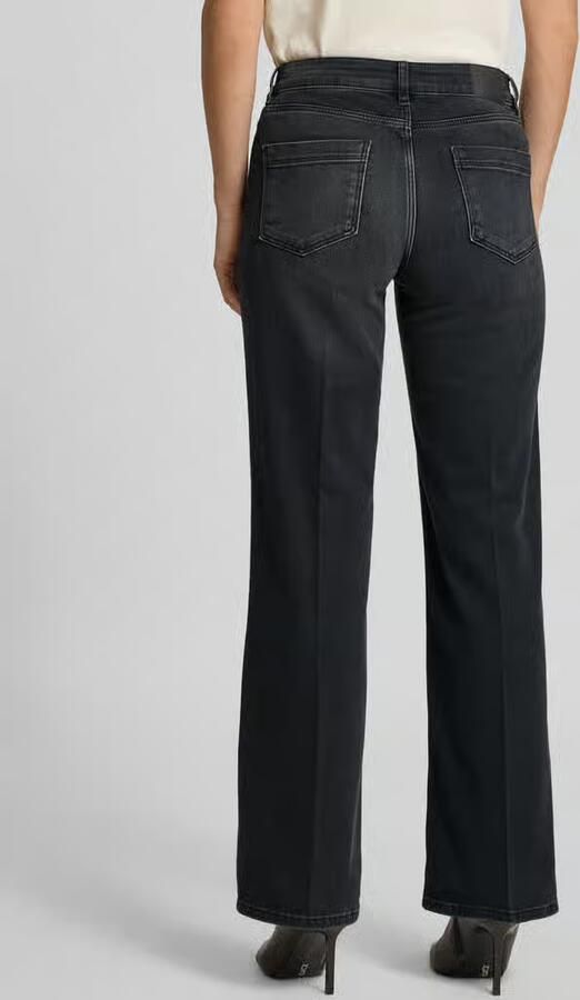Someday. Straight leg jeans met knoop- en ritssluiting model 'Carie'