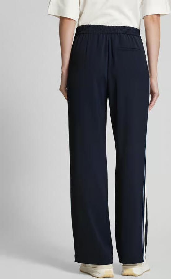 Someday. Straight leg stoffen broek met galonstrepen model 'Cevil' - Foto 3