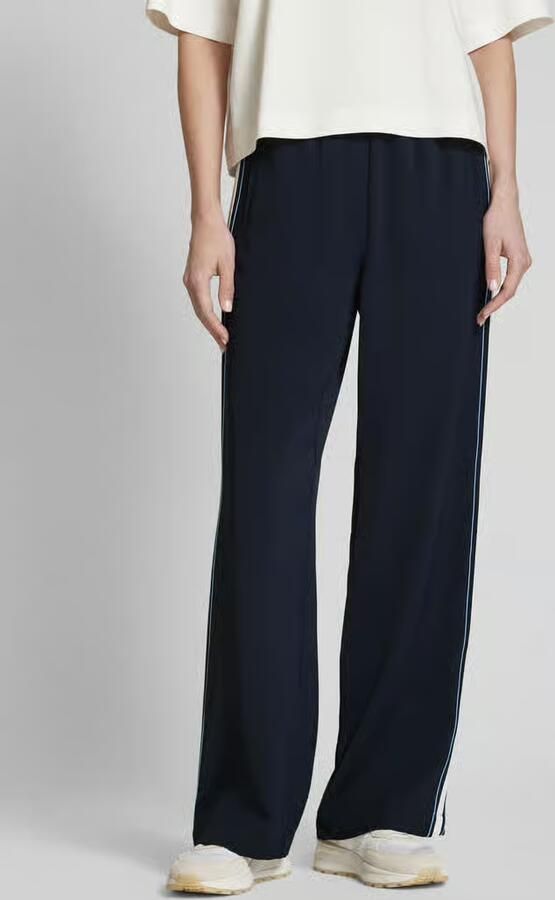 Someday. Straight leg stoffen broek met galonstrepen model 'Cevil' - Foto 2