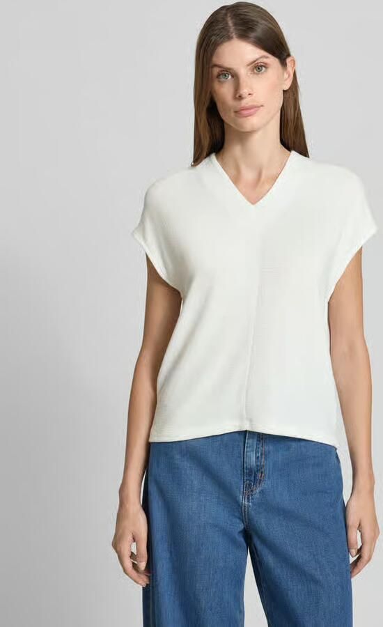 Someday. T-shirt met kapmouwen en V-hals model 'Kalani' - Foto 2