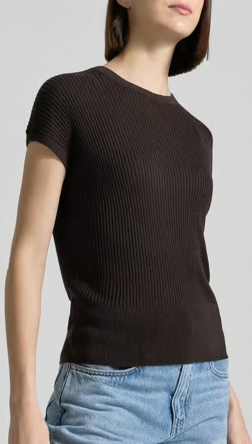 Someday. T-shirt van mix van lyocell en linnen model 'Tianna'