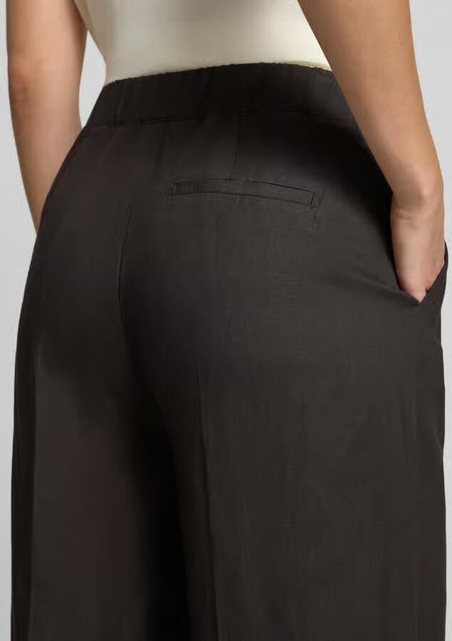 Someday. wide fit broek van viscosemix met linnen-Anteil model 'Cisilia'