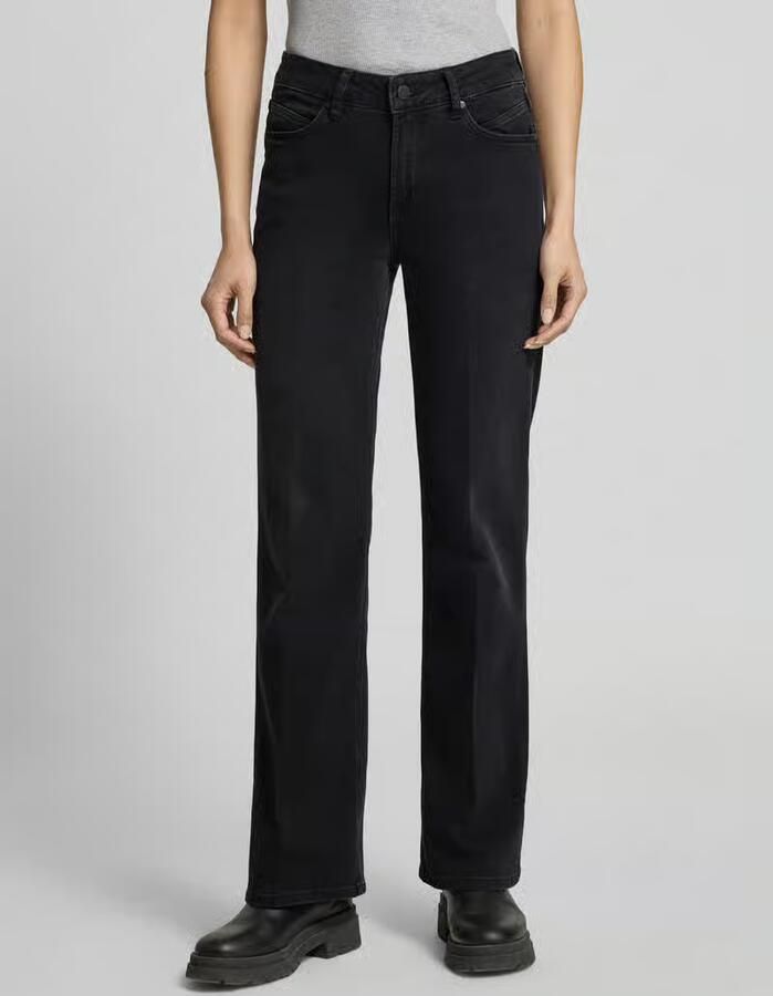 Someday. Straight leg jeans met knoop- en ritssluiting model 'Carie' - Foto 3