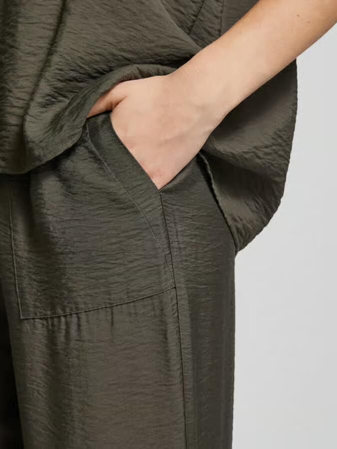 Someday. Wide leg broek met verkort model 'Crinka'