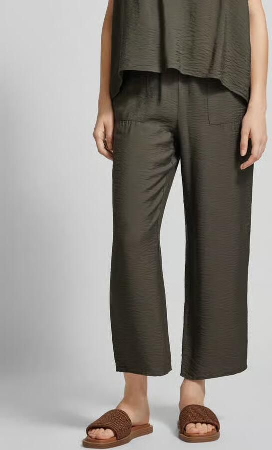 Someday. Wide leg broek met verkort model 'Crinka' - Foto 3