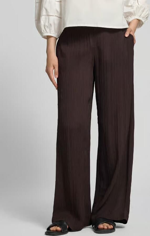 Someday. wide leg broek van viscose met elastische band - Foto 2