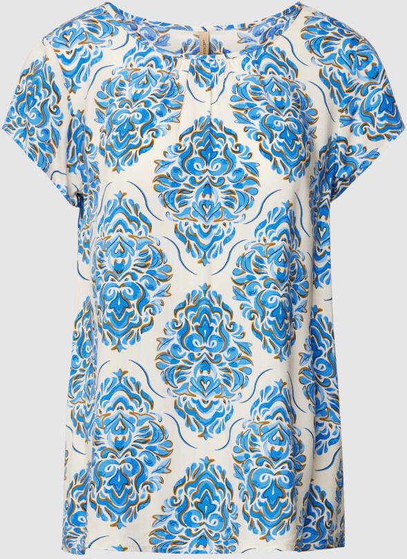 Soyaconcept Blouseshirt van viscose met all-over motief model 'Melene'