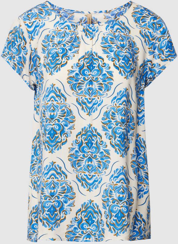 Soyaconcept Blouseshirt van viscose met all-over motief model 'Melene'