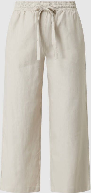 Soyaconcept Straight leg linnen broek met tunnelkoord model 'Ina'