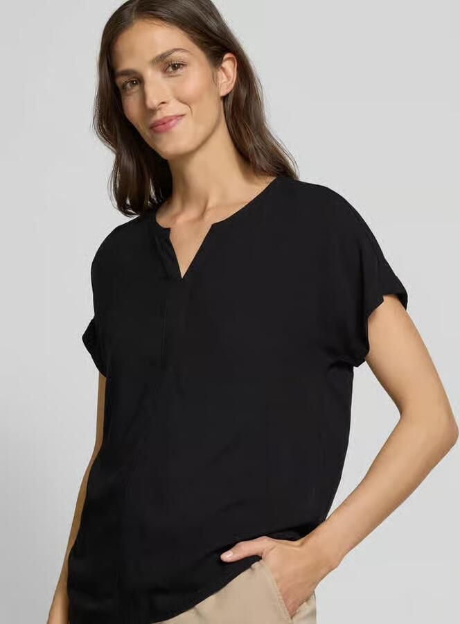 Soyaconcept V-hals shirt met korte mouwen Black Dames