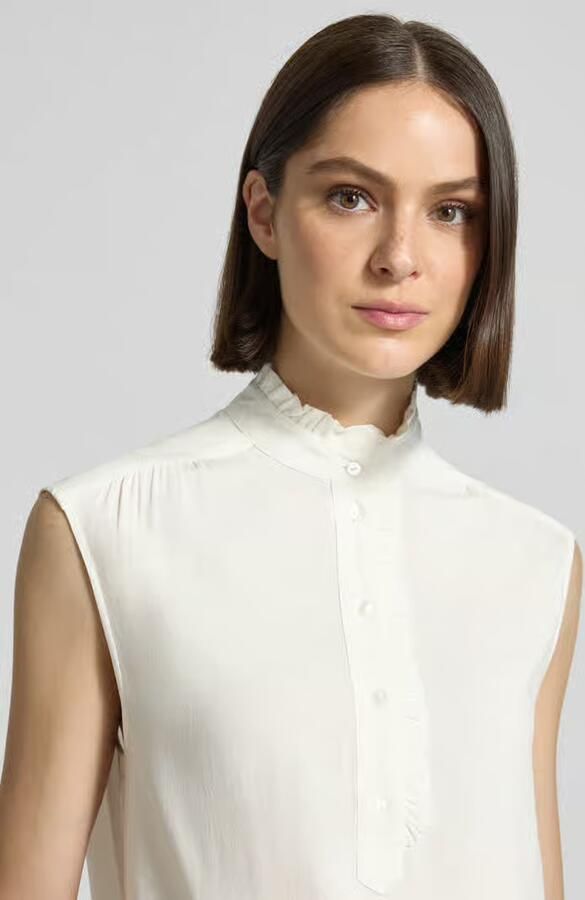 Soyaconcept Blousetop met kraag met ruches model 'RADIA'
