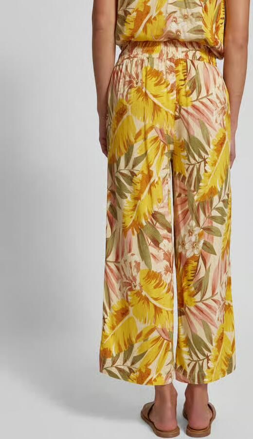 Soyaconcept Flared stoffen broek met all-over motief model 'Elyse'