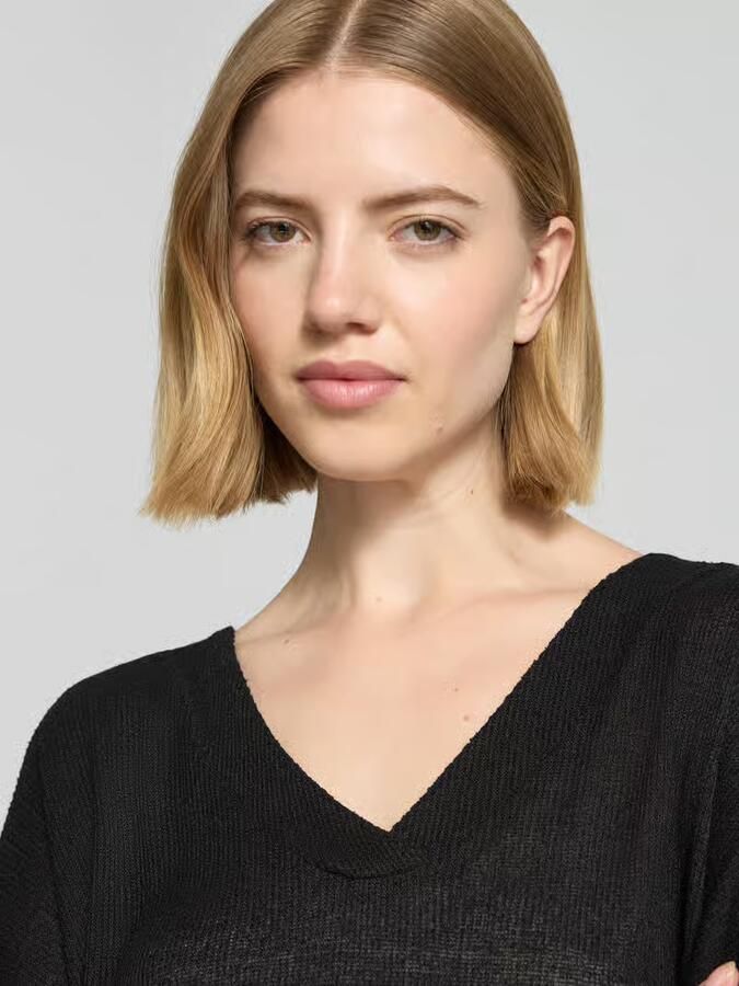 Soyaconcept Gebreid shirt met V-hals model 'Delia'