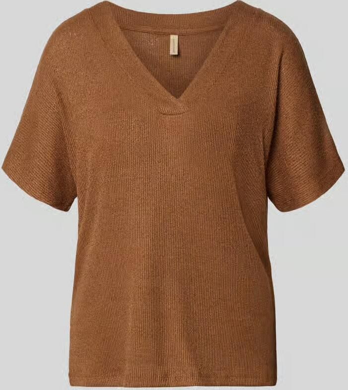 Soyaconcept Gebreid shirt met V-hals model 'Delia' - Foto 2