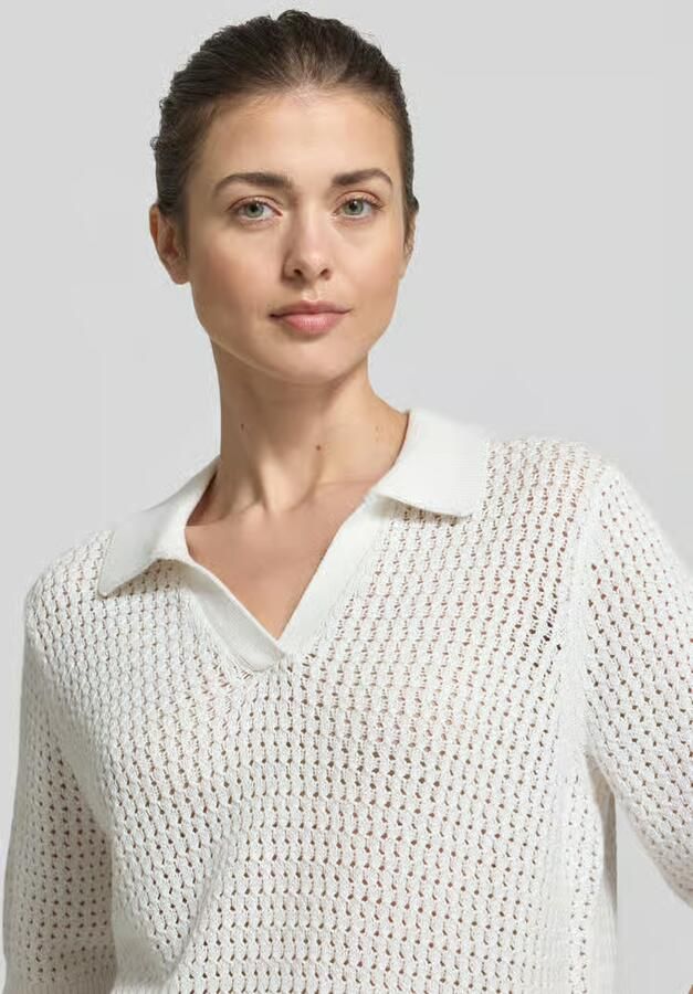 Soyaconcept Gebreide pullover met polokraag en 1 2-mouwen model 'DENEFA'