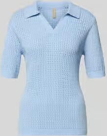 Soyaconcept Gebreide pullover met polokraag en 1 2-mouwen model 'DENEFA'