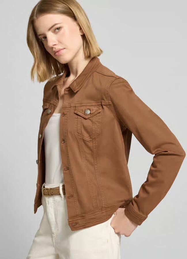 Soyaconcept jeansjack met klepzakken model 'Erna'