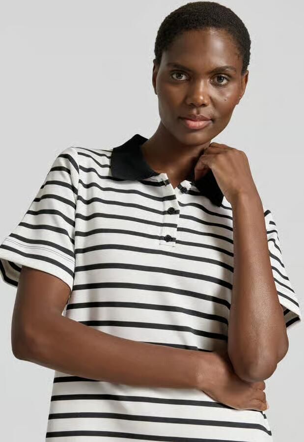 Soyaconcept Knie-lange polojurk met korte knoopsluiting model 'BARNI'