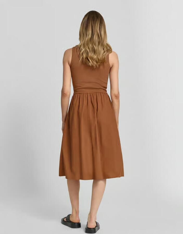 Soyaconcept Knielange jurk in 2-in-1-look