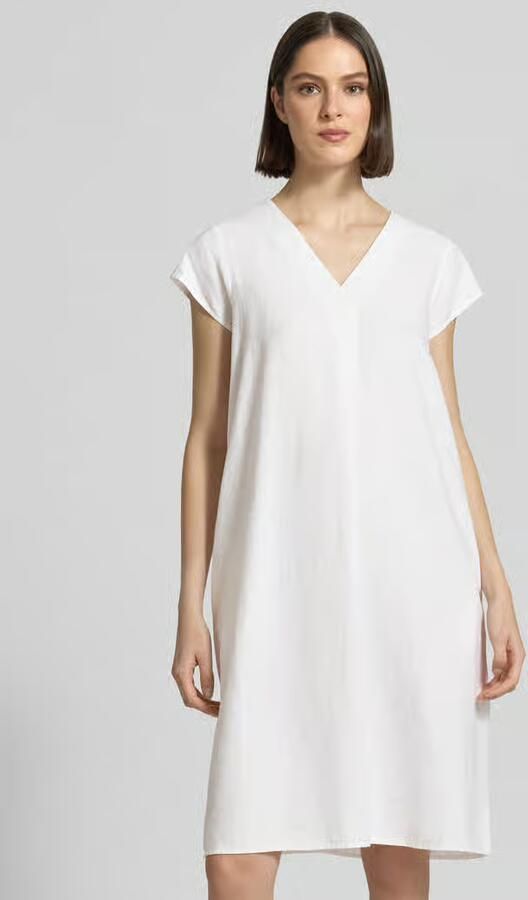 Soyaconcept Knielange linnen jurk met V-hals model 'Ina' - Foto 2