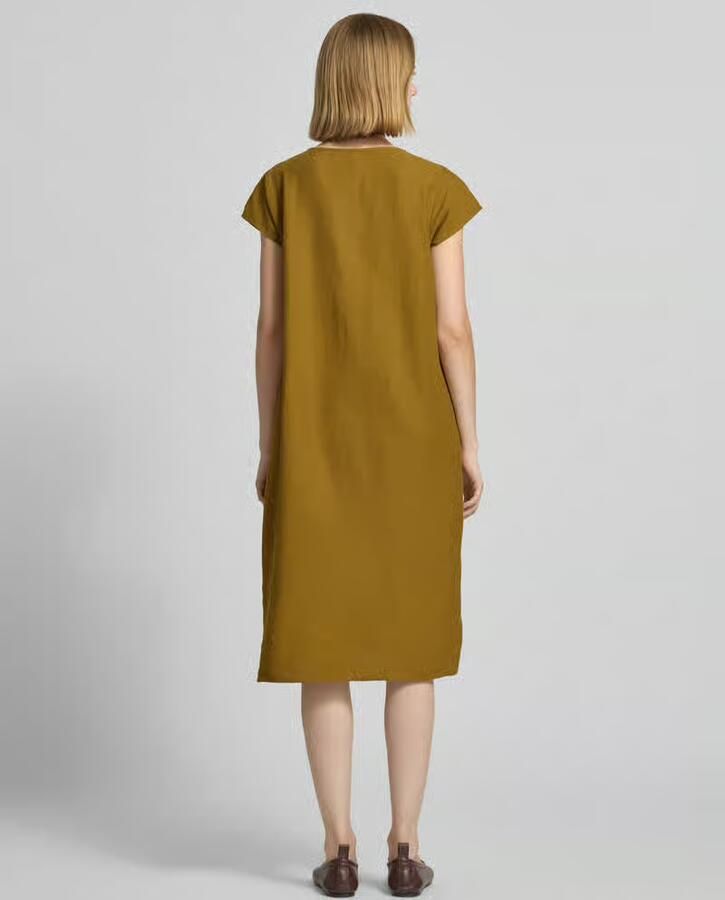 Soyaconcept Knielange linnen jurk met V-hals model 'Ina' - Foto 3