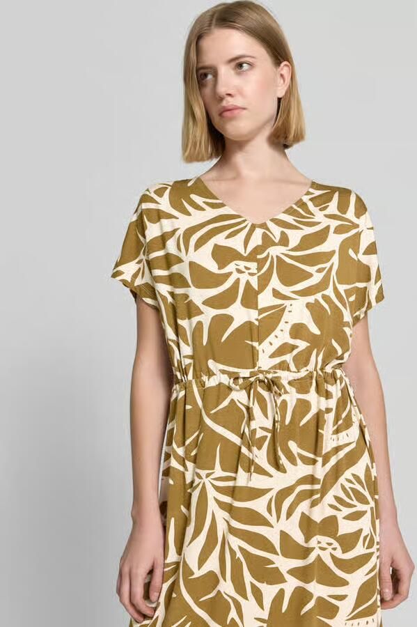 Soyaconcept midi-jurk met trekkoord en V-hals model 'MARICA'