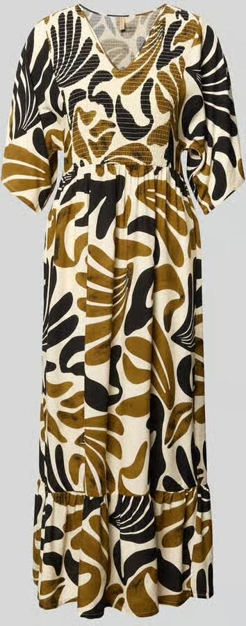 Soyaconcept midi-jurk van viscose met smokdetails model 'FELDI' - Foto 2