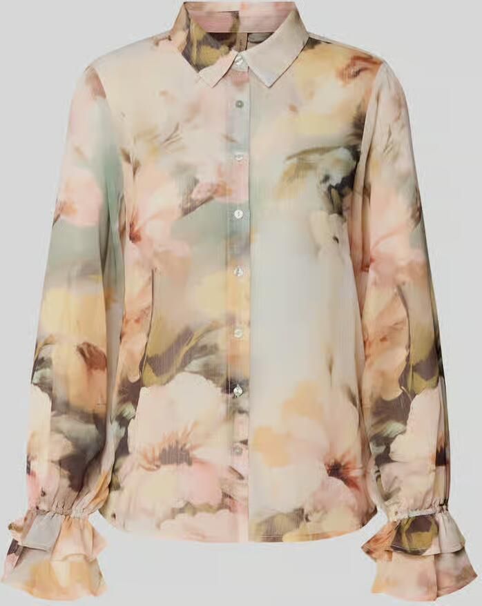 Soyaconcept regular fit blouse met ruches model 'CARMEN' - Foto 2